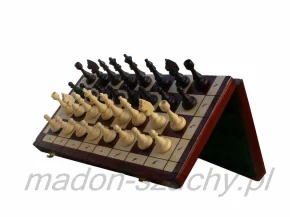 Zusammenklappbares magnetisches Holzschach